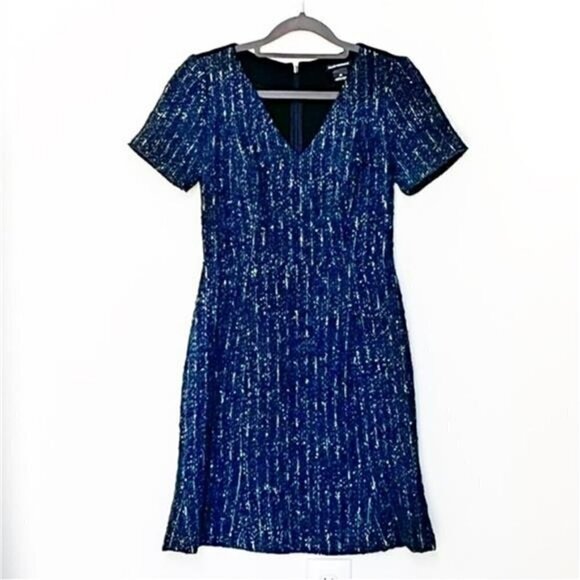 Club Monaco Andreah Tweed Boucle Trumpet Dress - Picture 4 of 11